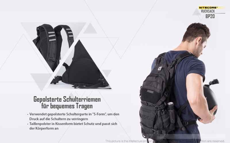 Nitecore BP20, schwarz