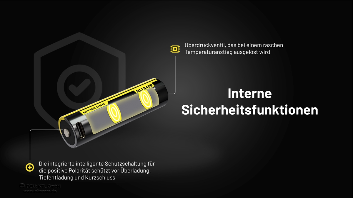 Nitecore Li-Ion 18650 Akku 4000mAh - USB-C- NL1840R