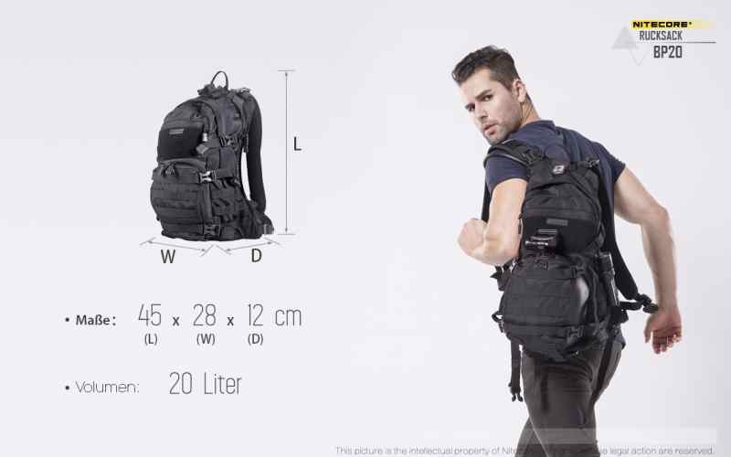 Nitecore BP20, schwarz
