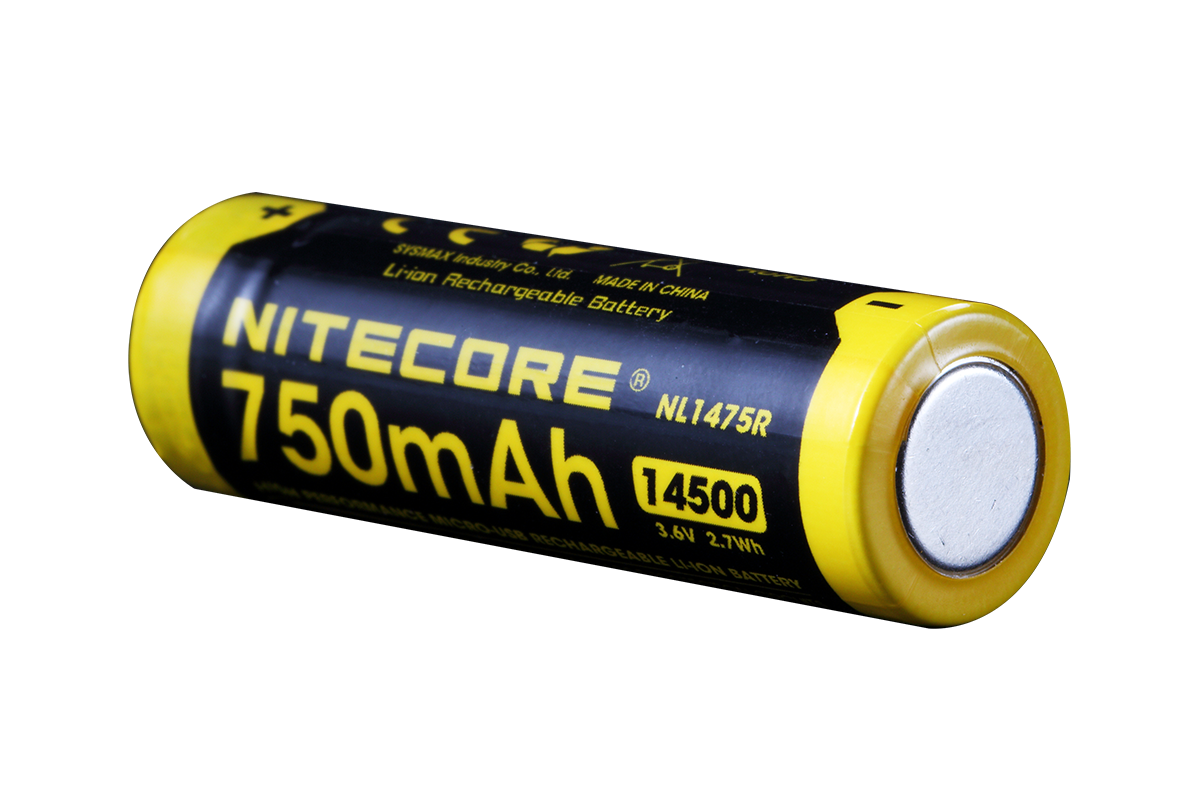 Nitecore Li-Ion Akku Typ 14500 - 750mAh - NL1475R