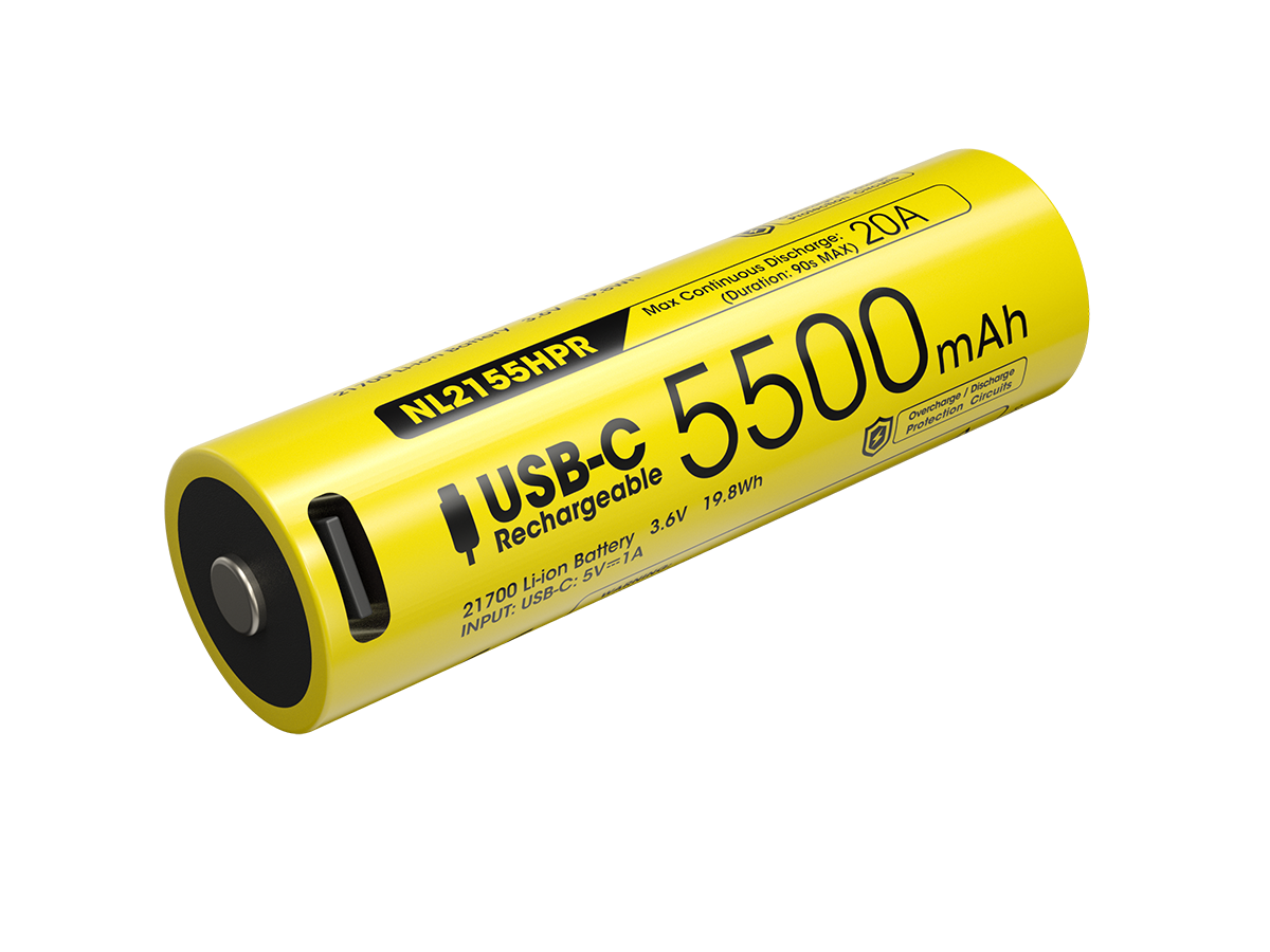 Nitecore 21700 Akku, USB-C, 5500mAH, NL2155HPR