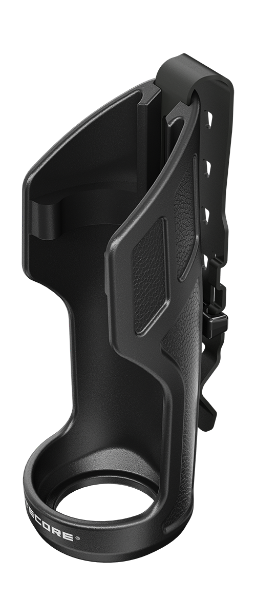 Schwarzer ergonomischer Griff für verbesserte Kontrolle und Komfort bei verschiedenen Aktivitäten.