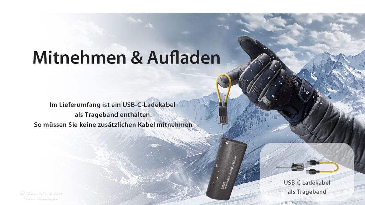 Nitecore Powerbank SUMMITAIR - 8000mAh, kältebeständig