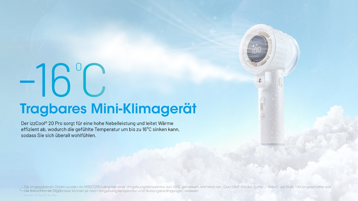 Tragbare Mini-Klimaanlage mit Kühlfunktion, ideal für persönlichen Komfort in jeder Umgebung.
