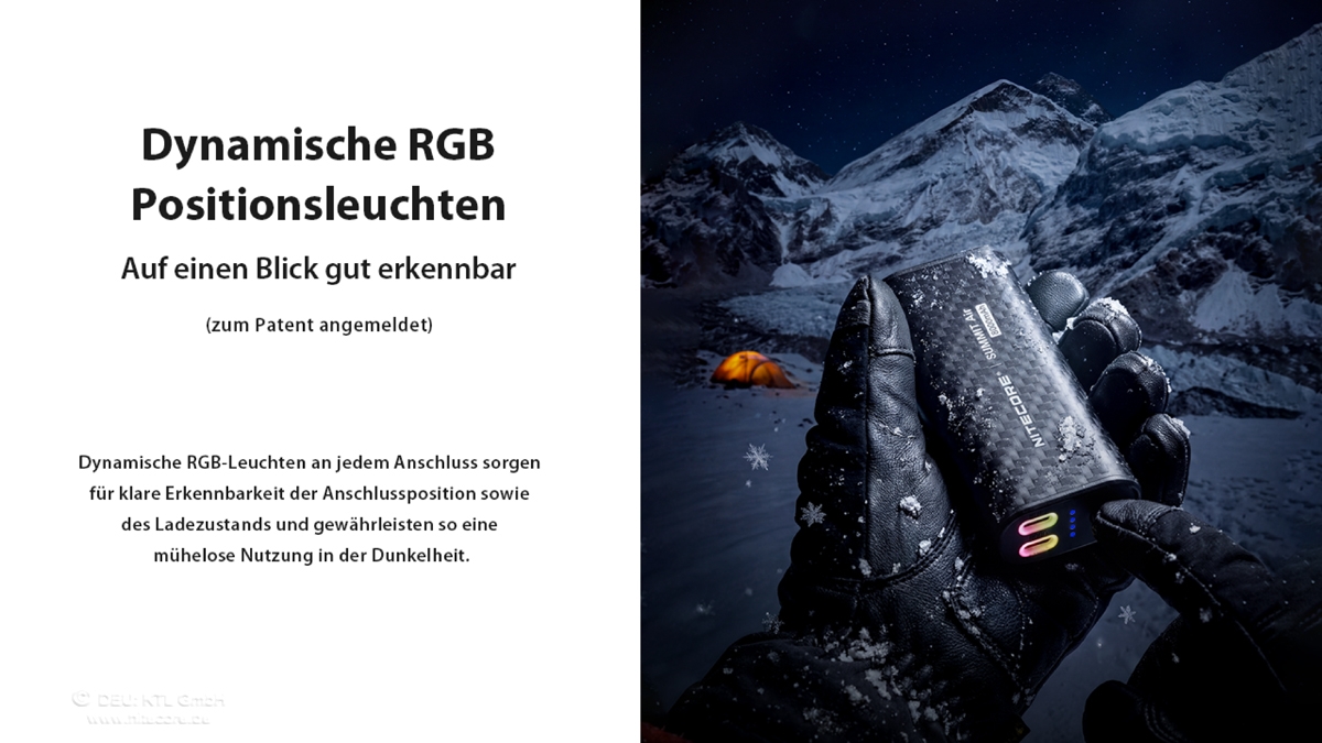 Nitecore Powerbank SUMMITAIR - 8000mAh, kältebeständig