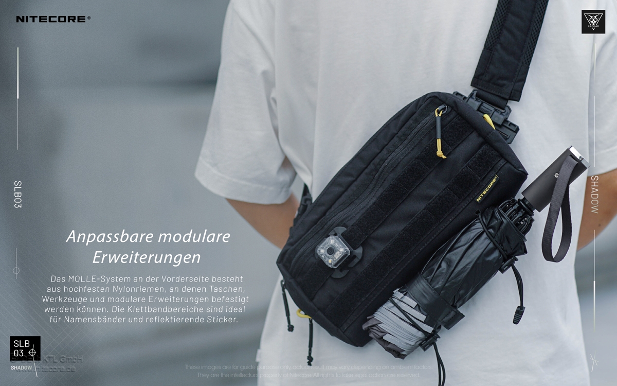 Nitecore SLB03 – sacoche bandoulière, 1,6 litre