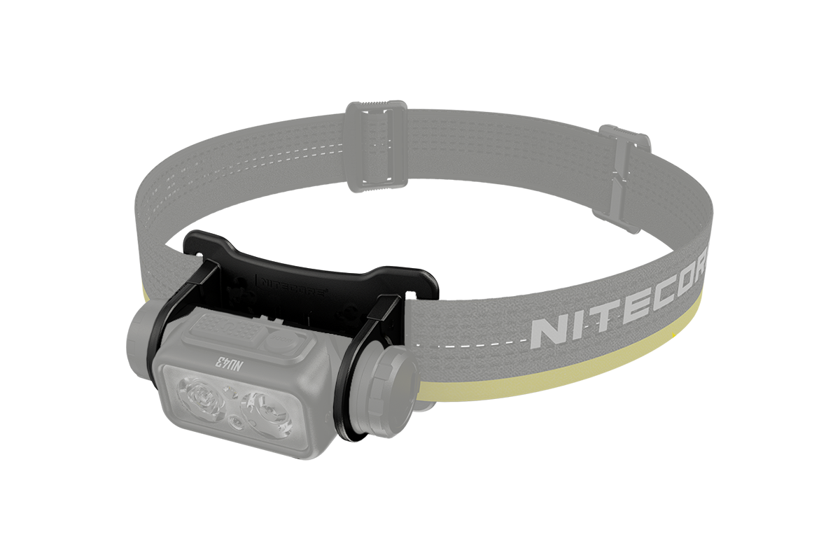 Nitecore-Stirnlampe mit verstellbarem Riemen, ideal für Outdoor-Aktivitäten und Nachtabenteuer.