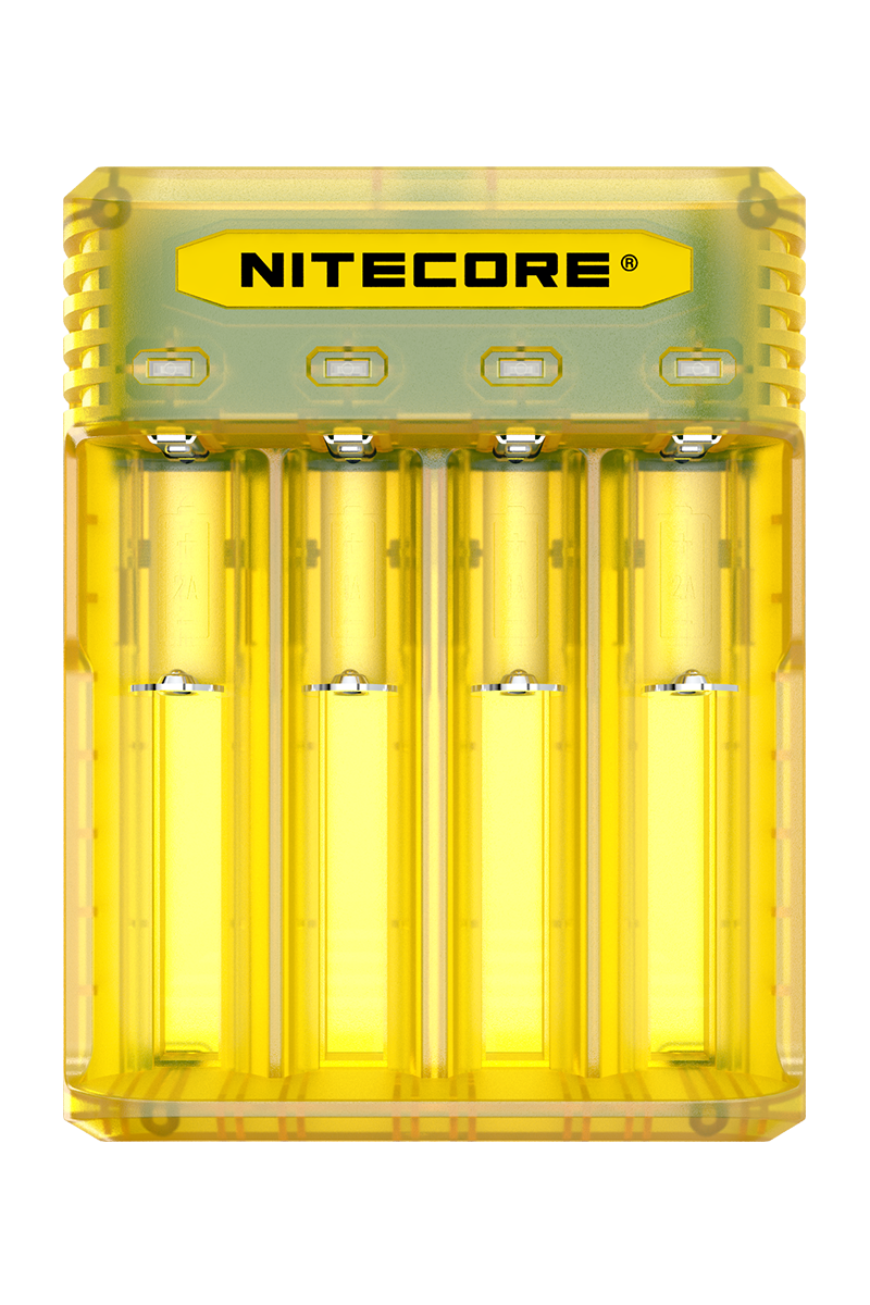 Nitecore Q4 Ladegerät für Li-Ion Akkus - gelb