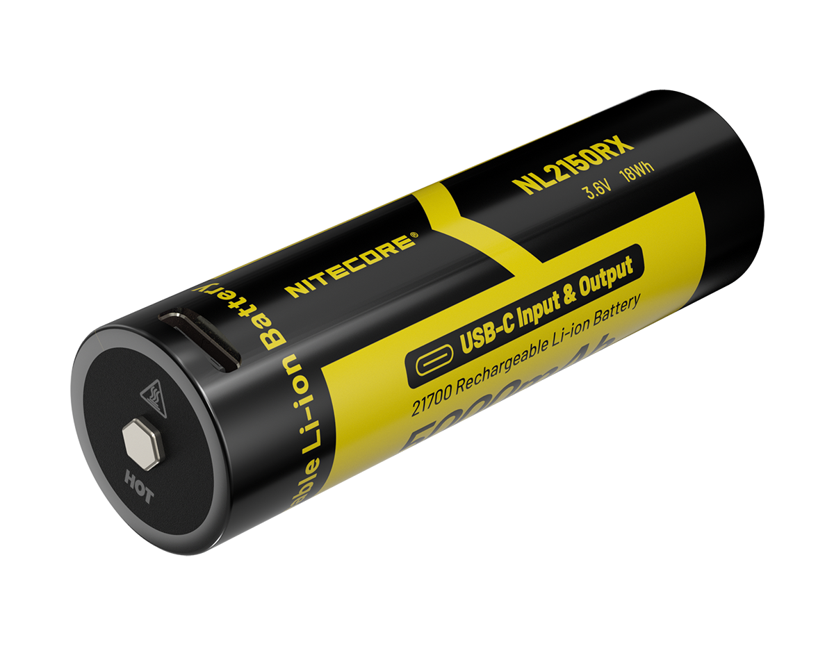 Nitecore Li-Ion Akku Typ 21700 - 5000mAh - NL2150RX mit Powerbank-Funktion