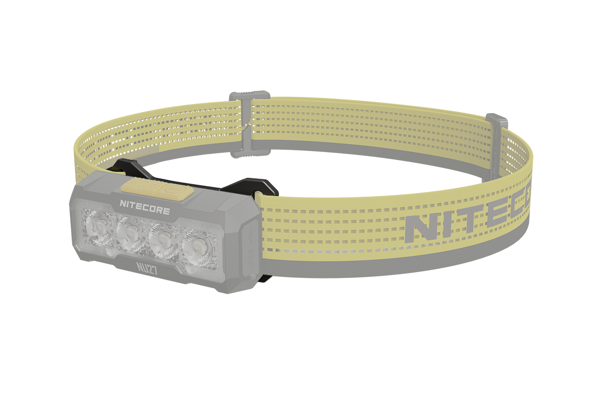 Nitecore NU27 Stirnlampe mit verstellbarem Riemen, ideal für Outdoor-Aktivitäten und freihändige Beleuchtung.