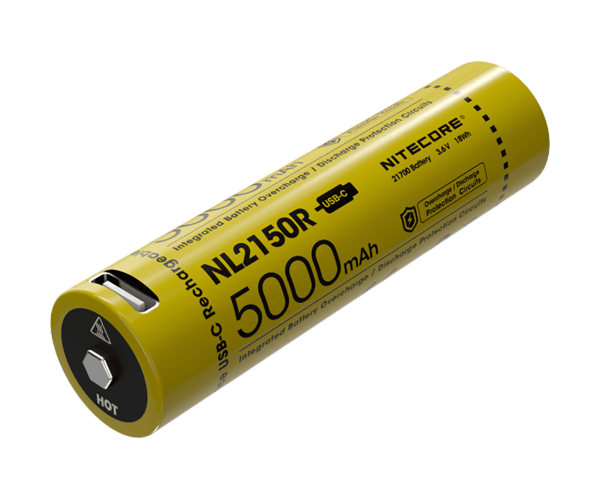 Nitecore Li-Ion Akku Typ 21700 - 5000mAh - NL2150R, USB