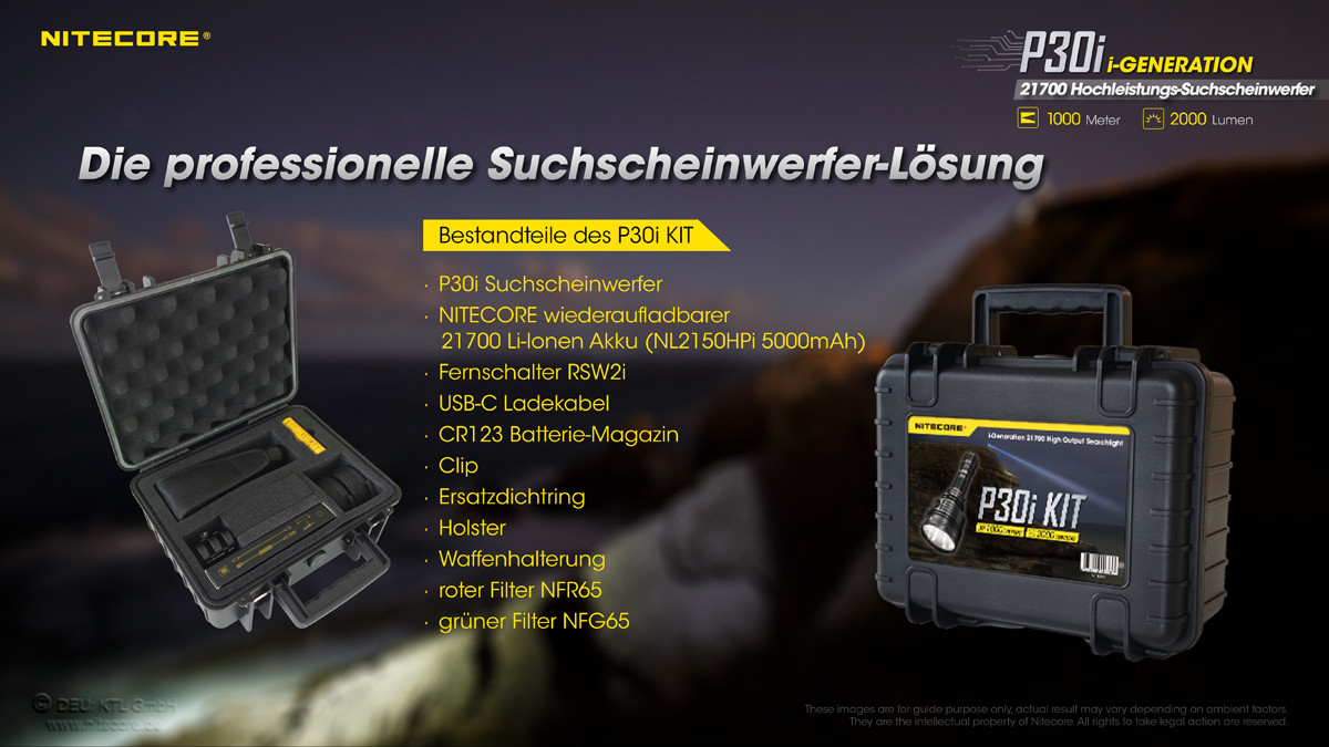 NiteCore TM39 Hochleistungs-Suchscheinwerfer, Gratisversand