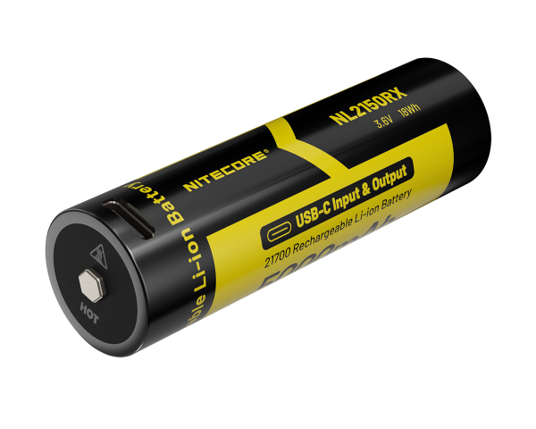 Nitecore Li-Ion Akku Typ 21700 - 5000mAh - NL2150RX mit Powerbank-Funktion