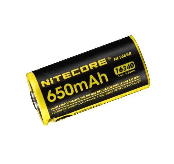 Nitecore Li-Ion Akku Typ 16340 - 650mAH - NL1665R